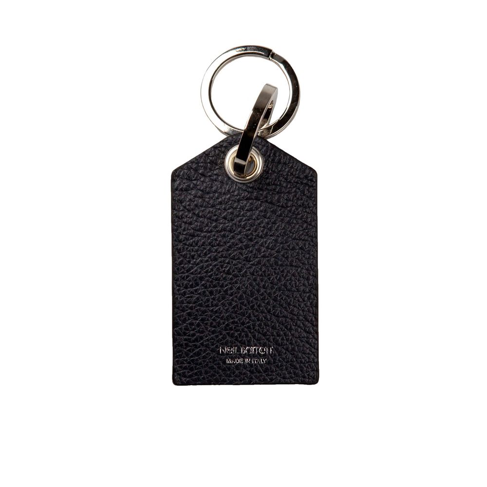 Blue Leather Men Keychain