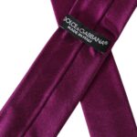 Purple Solid Satin Silk Adjustable Men Tie