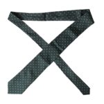 Green Silk Branded Logo Adjustable Men Tie