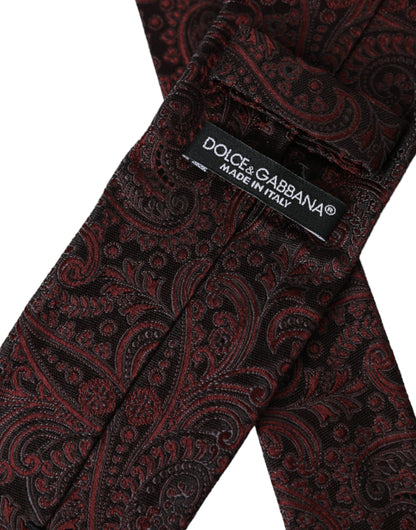 Bordeaux Patterned Silk Adjustable Men Tie