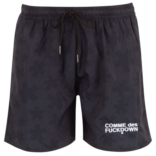 Black Polyester Men's Bermuda Short