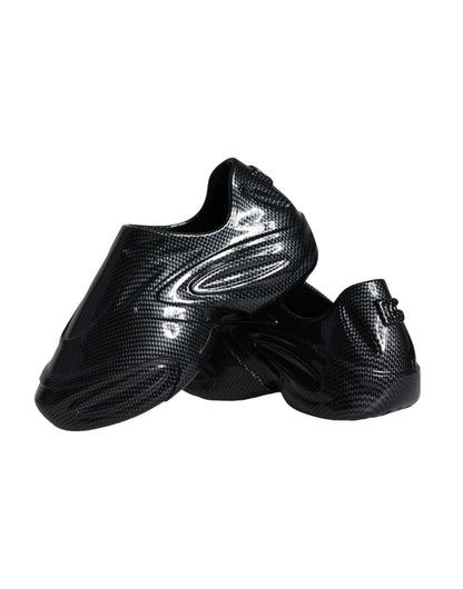 Black Foiled Rubber Toy Low Top Men Sneakers Shoes