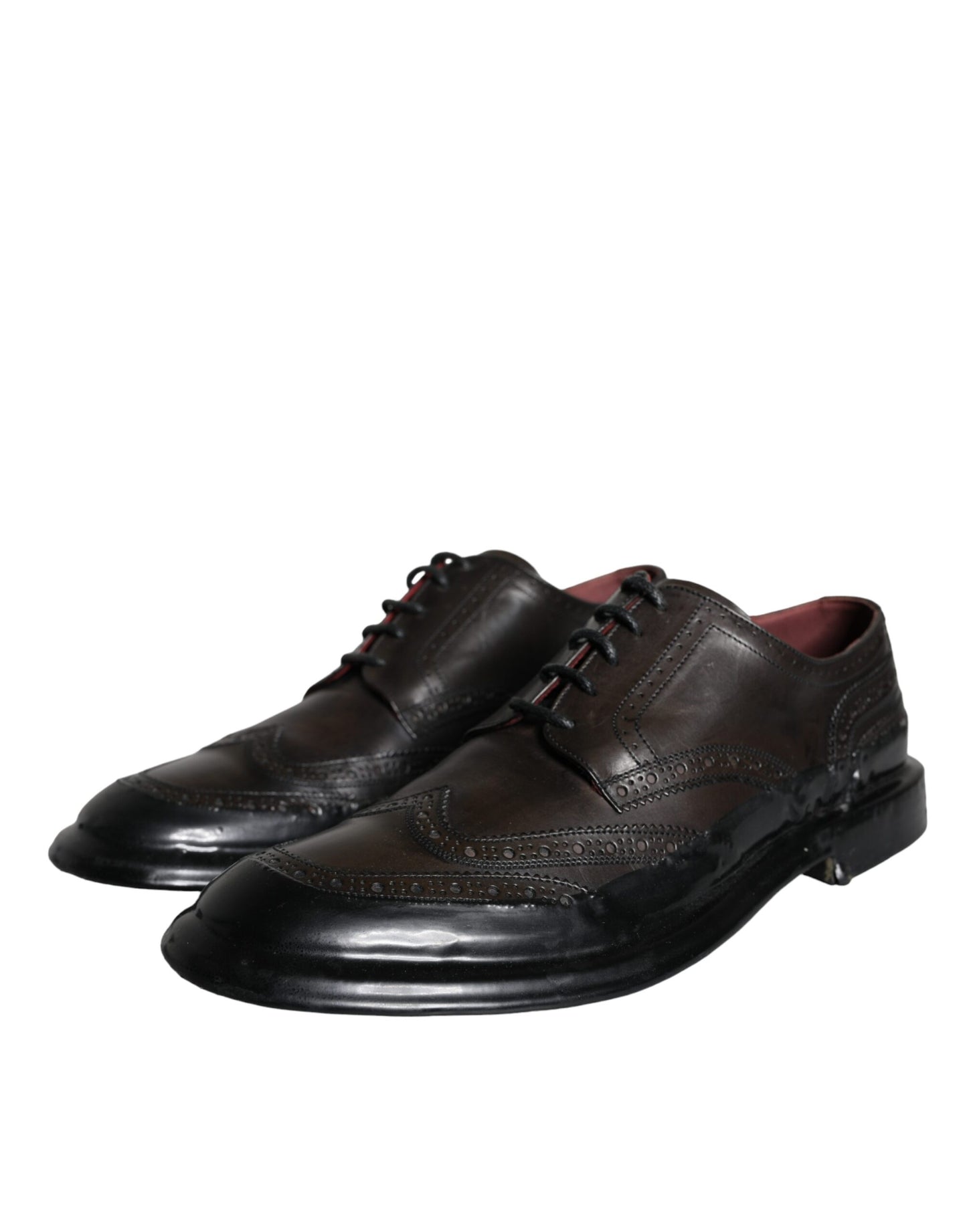 Black Leather Oxford Wingtip Formal Men Shoes