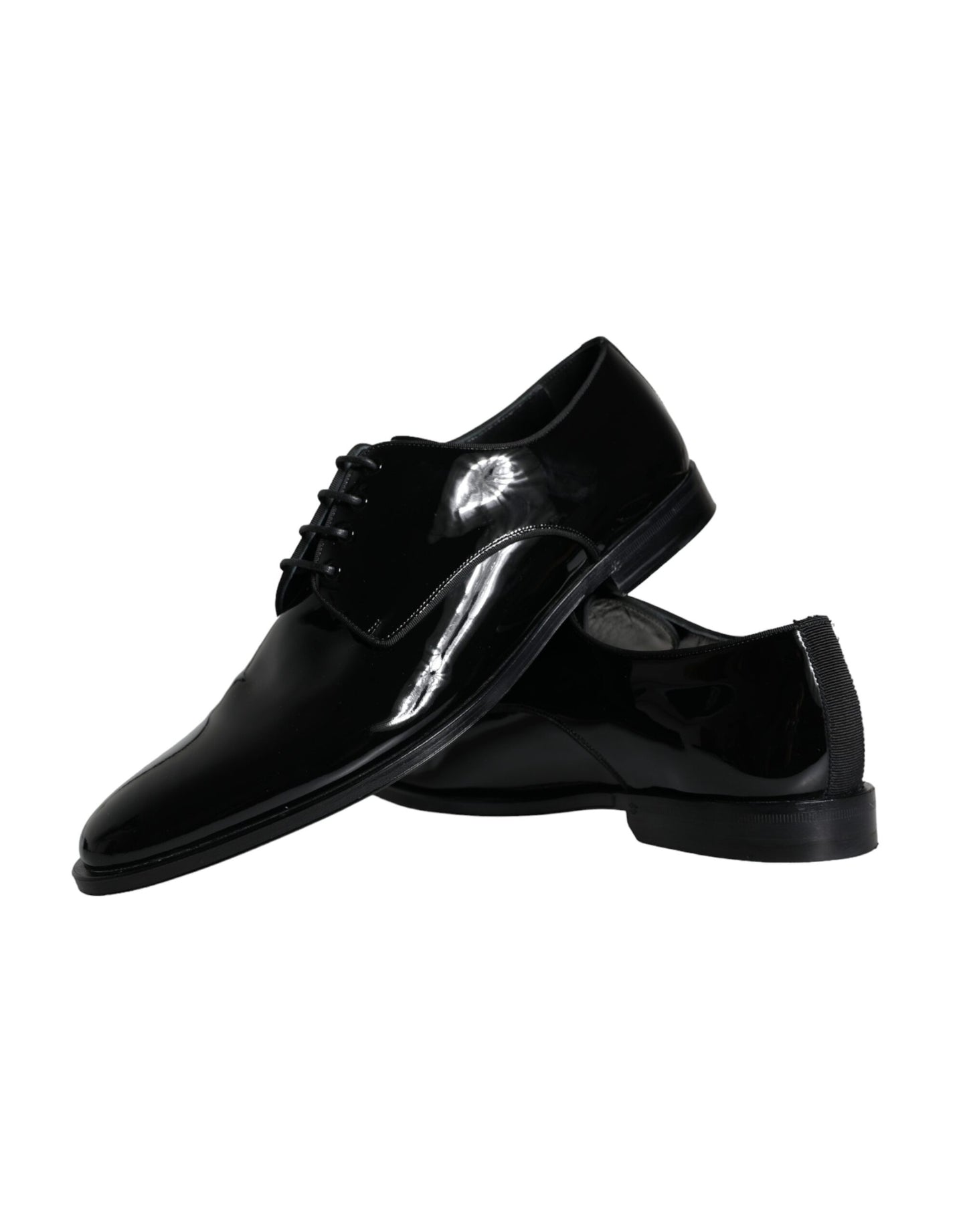 Black Calfskin Leather Derby Men Dress Shoes