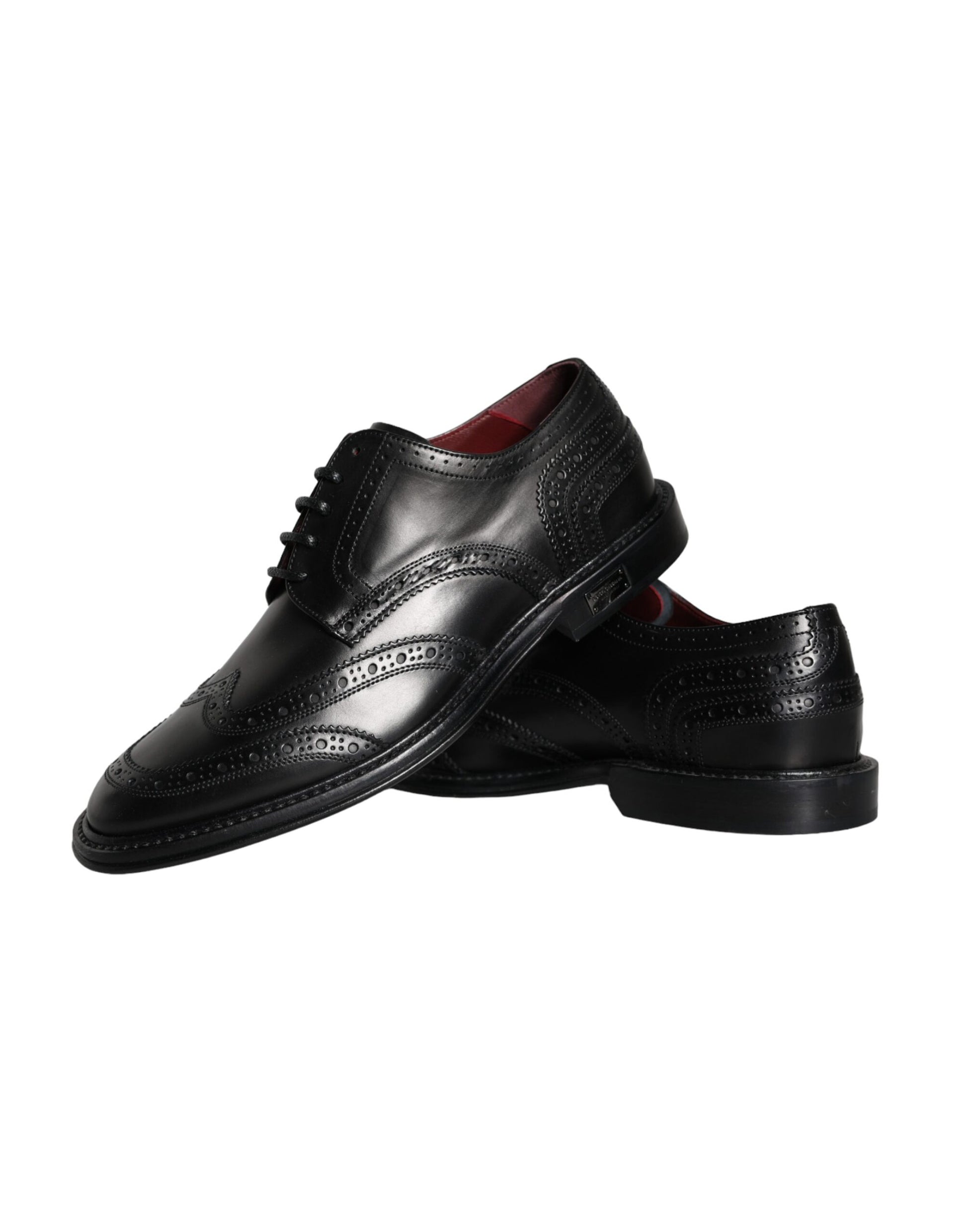 Black Leather Oxford Wingtip Formal Men Shoes