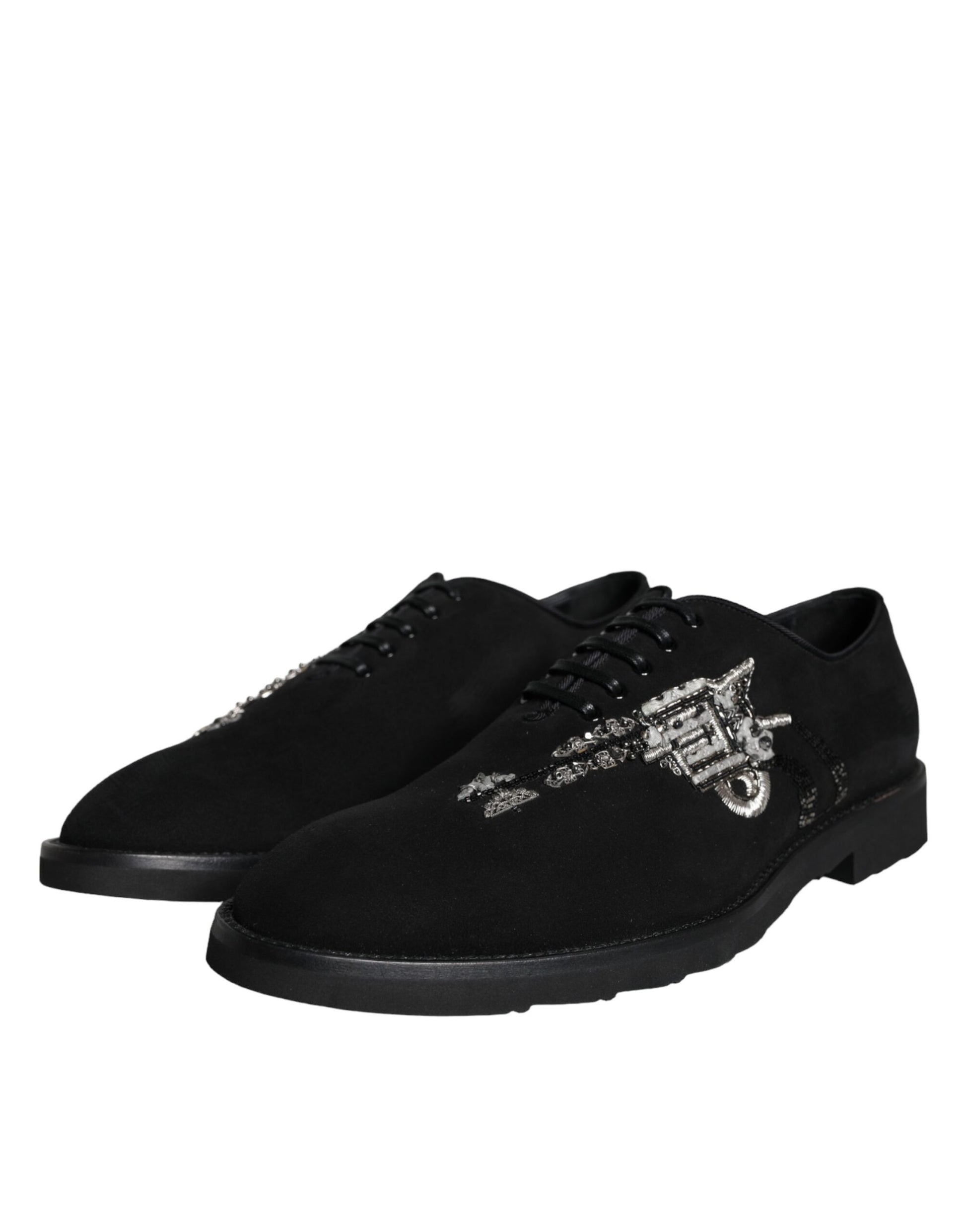 Black Suede Sicilia Lace Up Formal Shoes