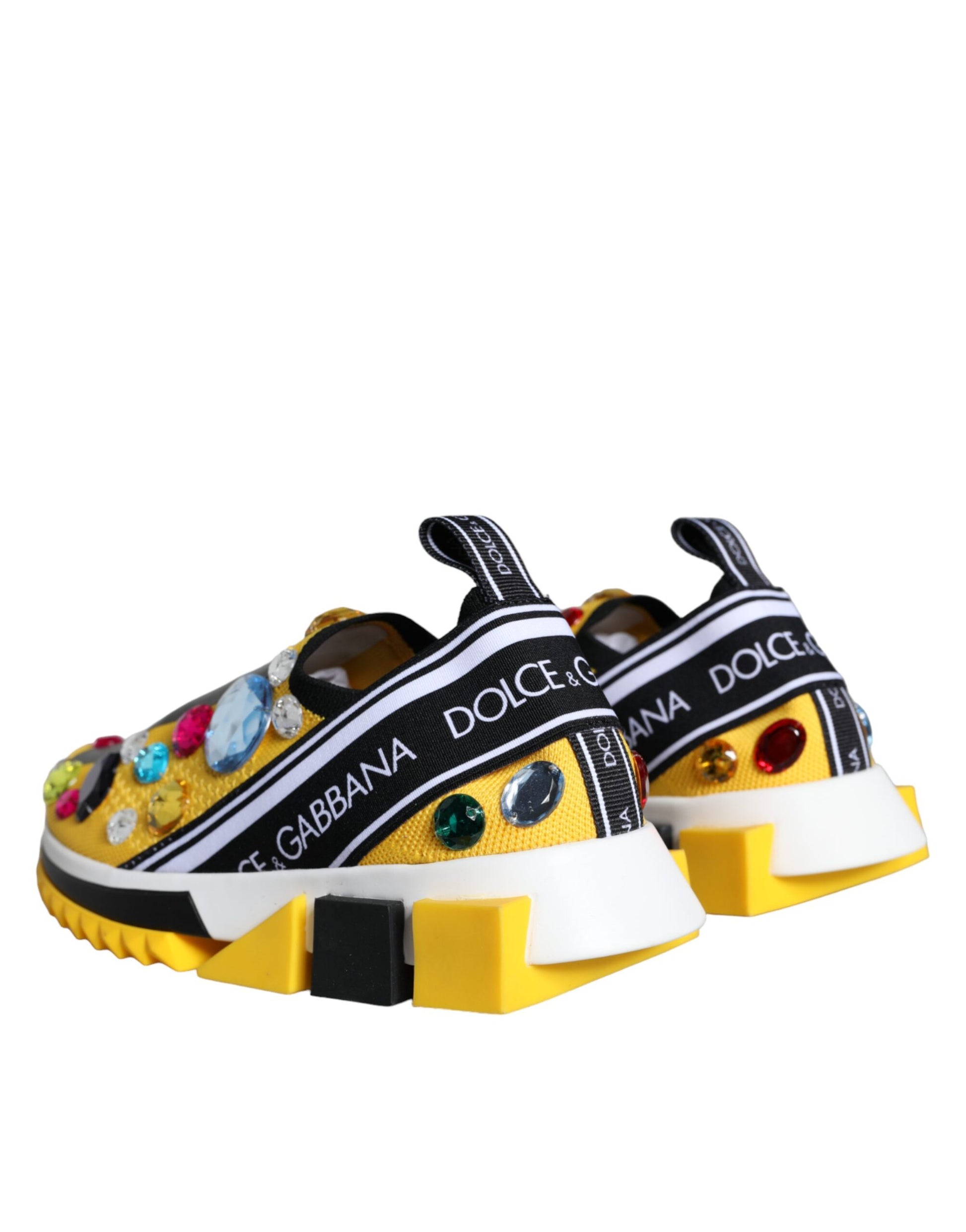 Yellow Sorrento Crystals Sneakers Womens Shoes