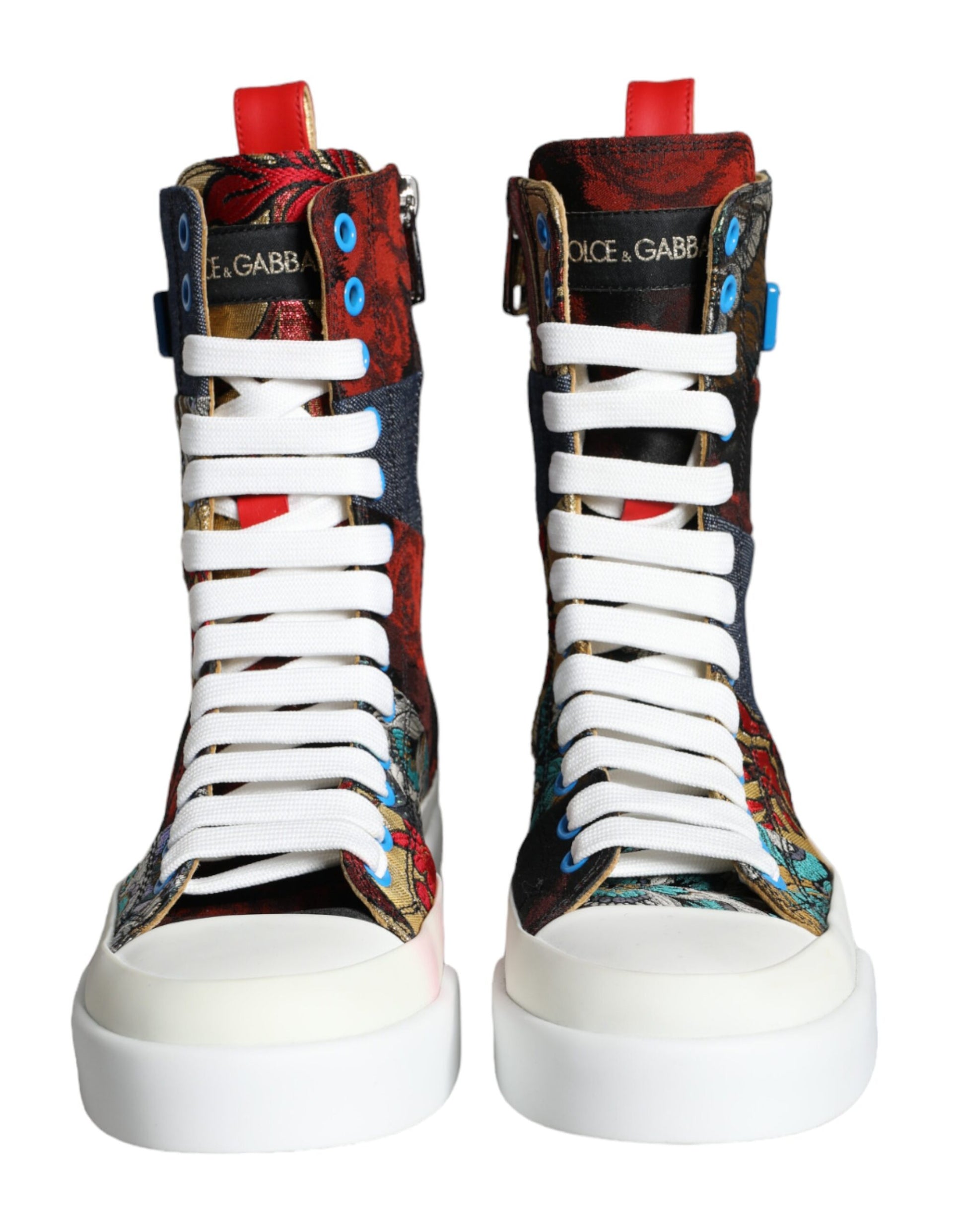 Multicolor Patchwork Logo High Top Sneakers Shoes