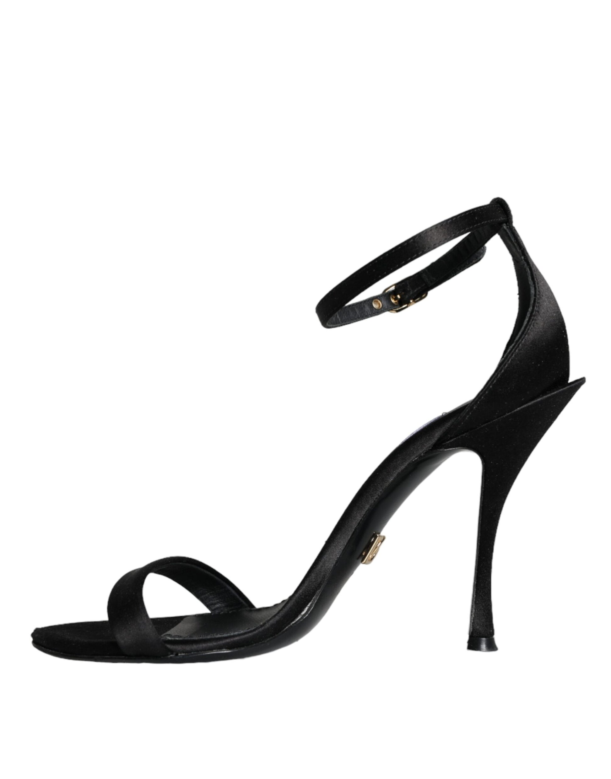 Black KEIRA Heels Ankle Strap Sandals Shoes