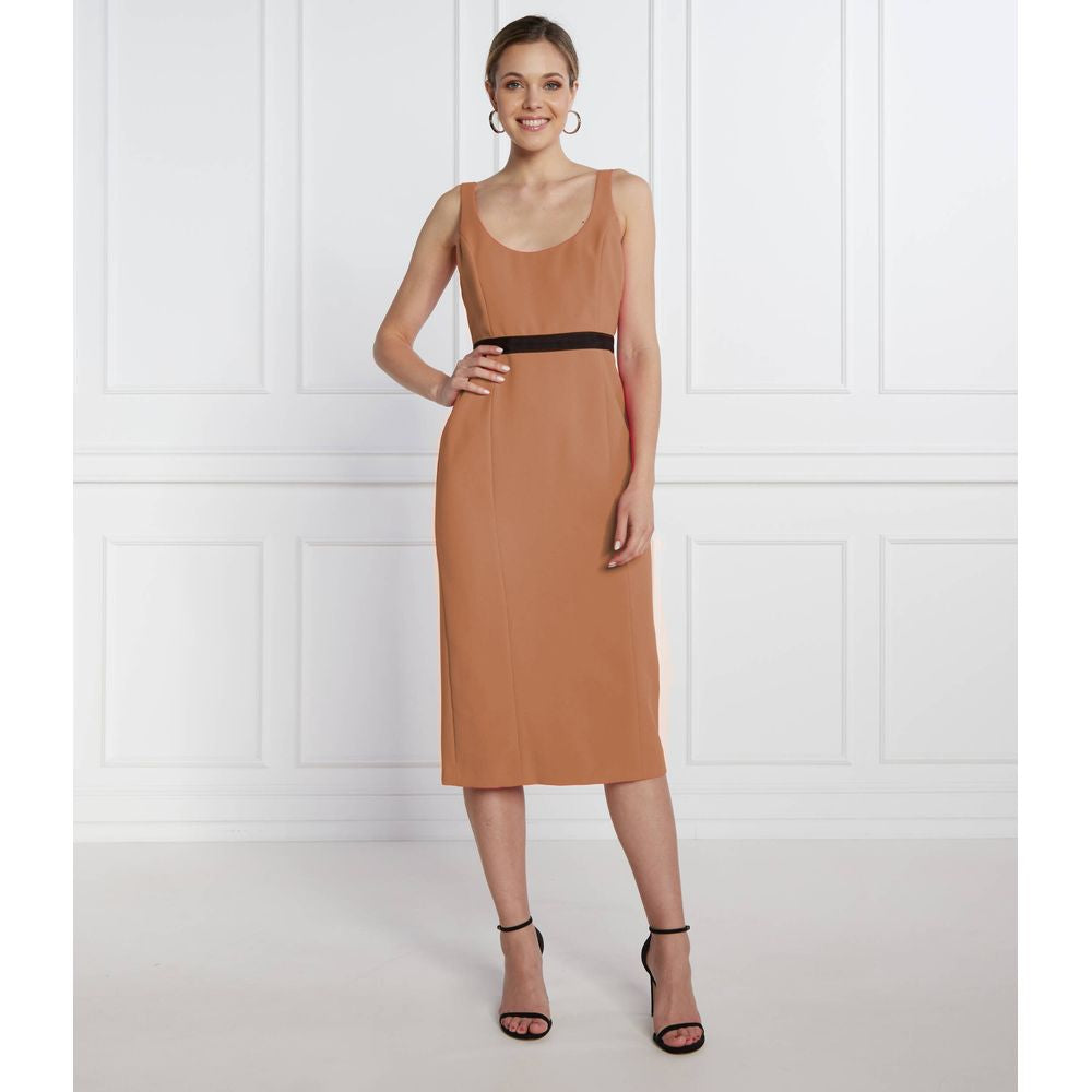 Brown Polyester Dress