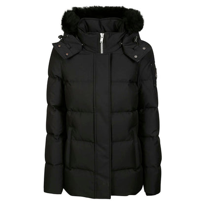 Black Polyester Jacket & Coat