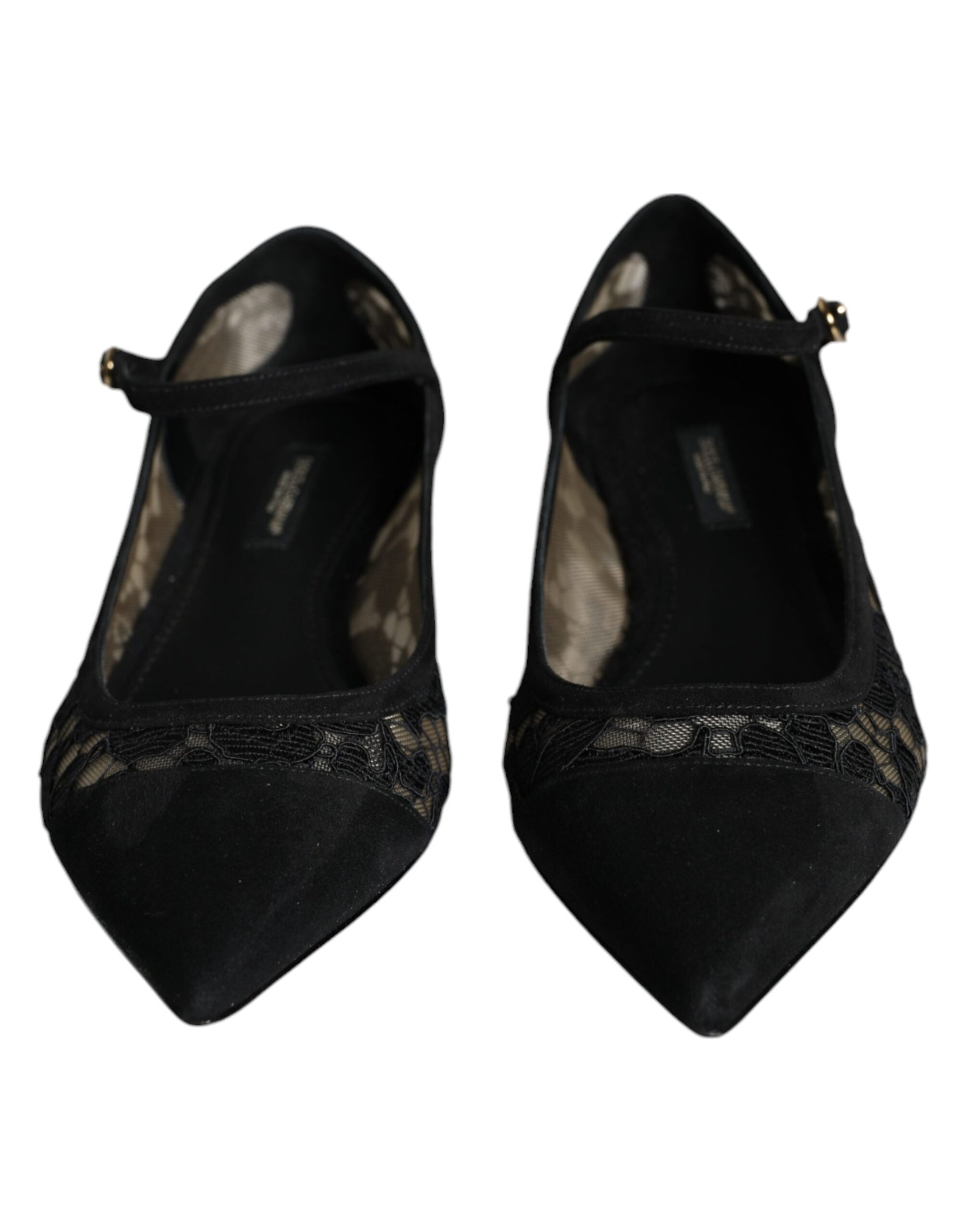 Black Taormina Lace Bellucci Flats Shoes