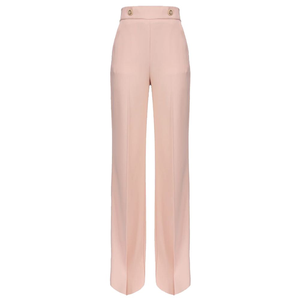 Pink Polyester Women Pants