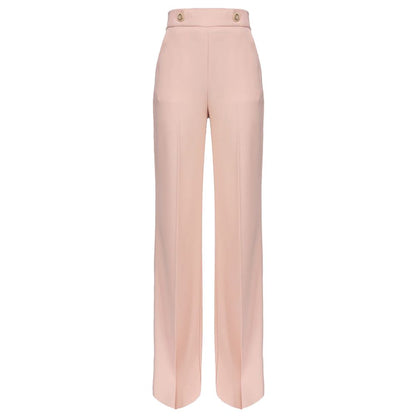 Pink Polyester Women Pants