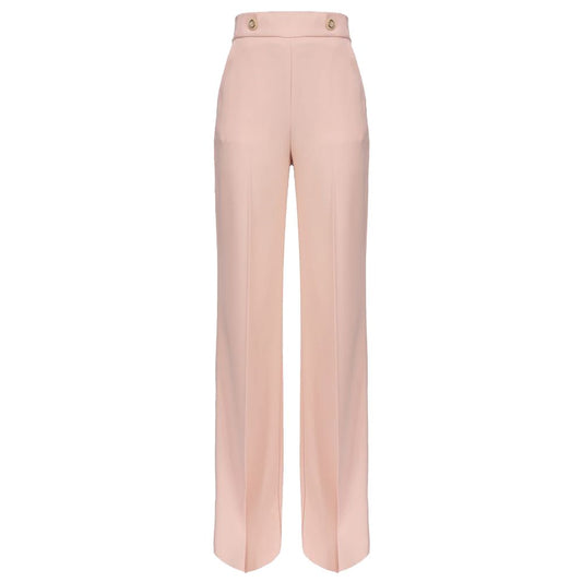 Pink Polyester Women Pants