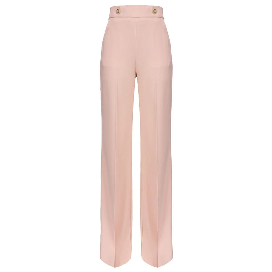 Pink Polyester Women Pants