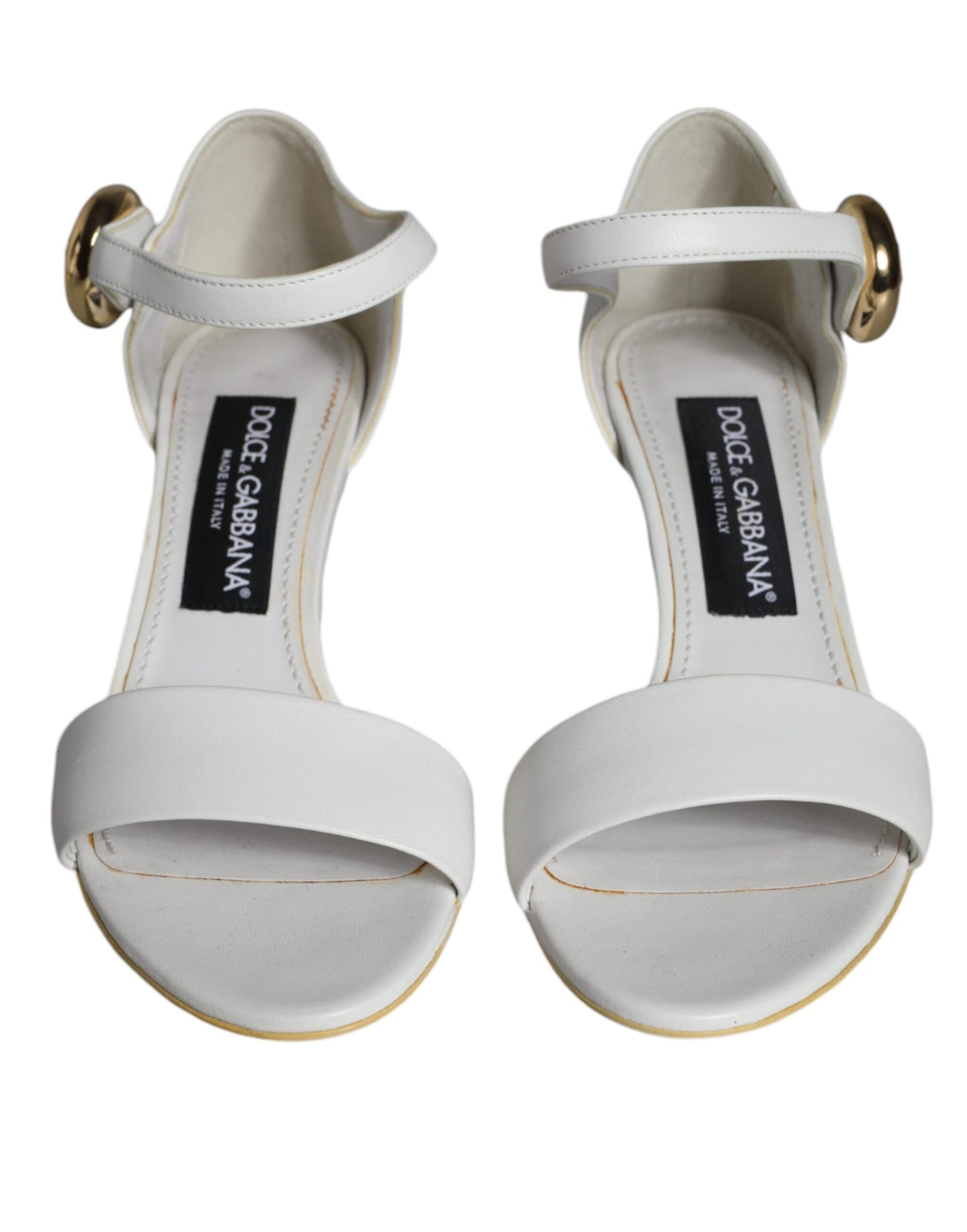 White Leather Heels Keira Sandals Shoes