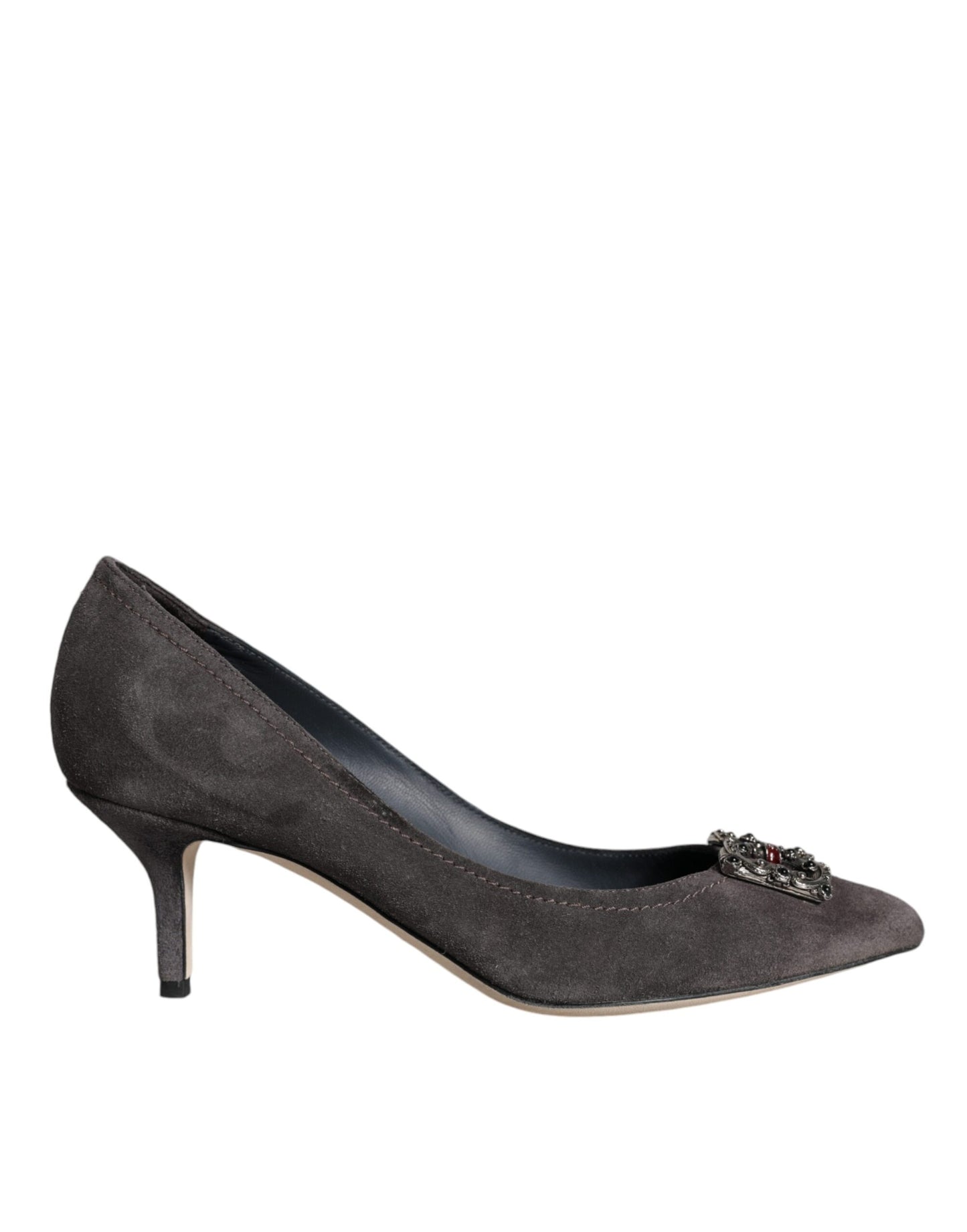 Gray Amore Suede Bellucci Heels Pumps Shoes