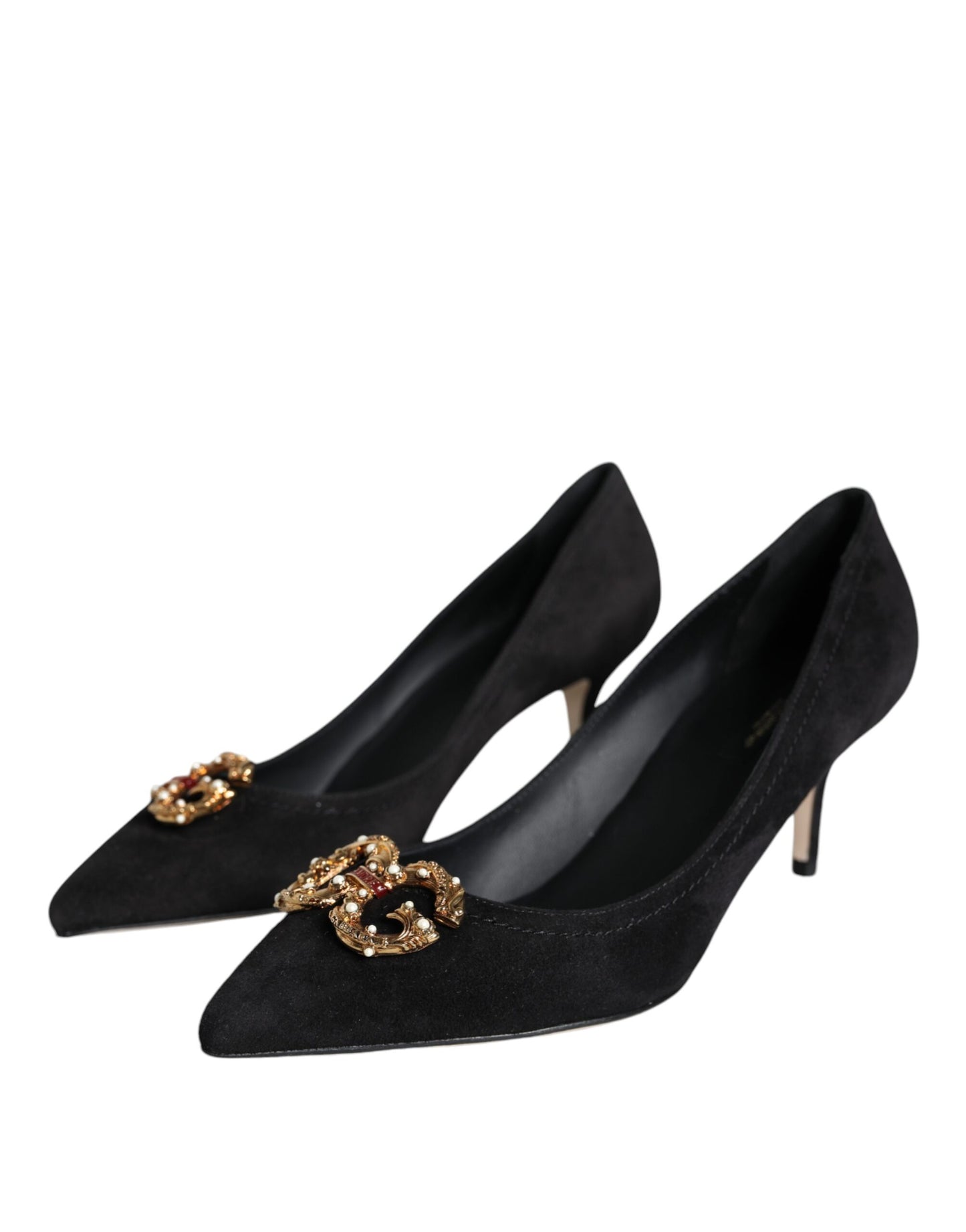 Black Amore Suede Bellucci Heels Pumps Shoes