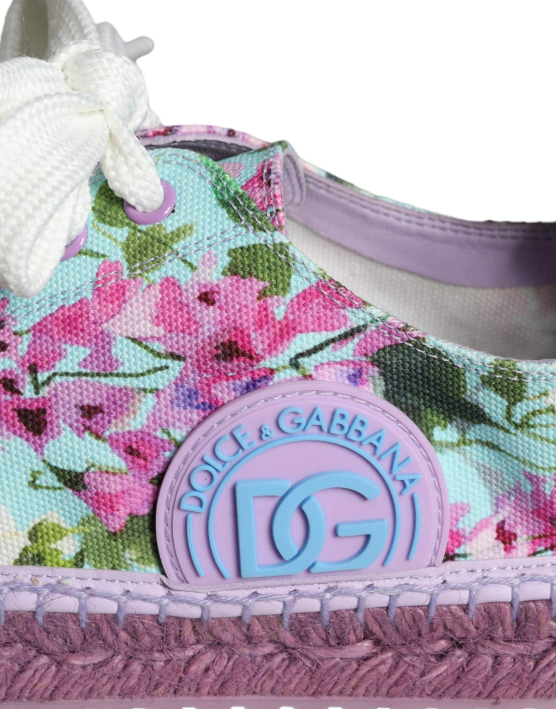 Multicolor Canvas Floral Espadrilles Sneakers Shoes