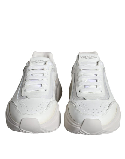 White DAYMASTER Calf Leather Sneakers Shoes