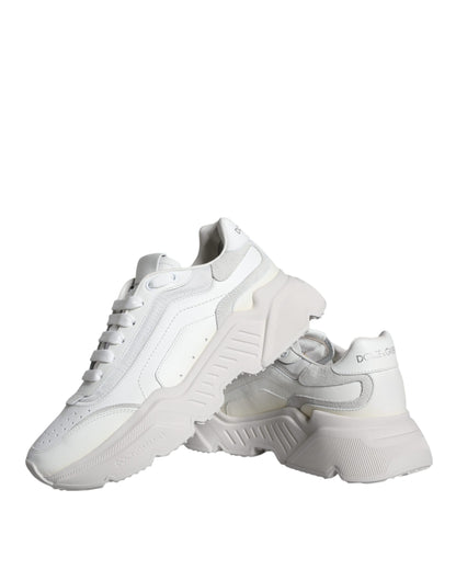 White DAYMASTER Calf Leather Sneakers Shoes