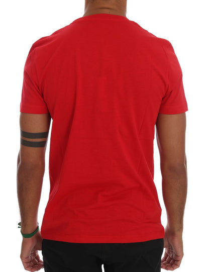 Chic Red 'RIDERS' Motive Crewneck Tee