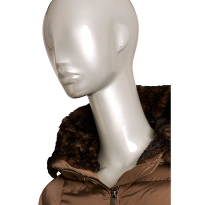 Brown Polyester Women Jacket