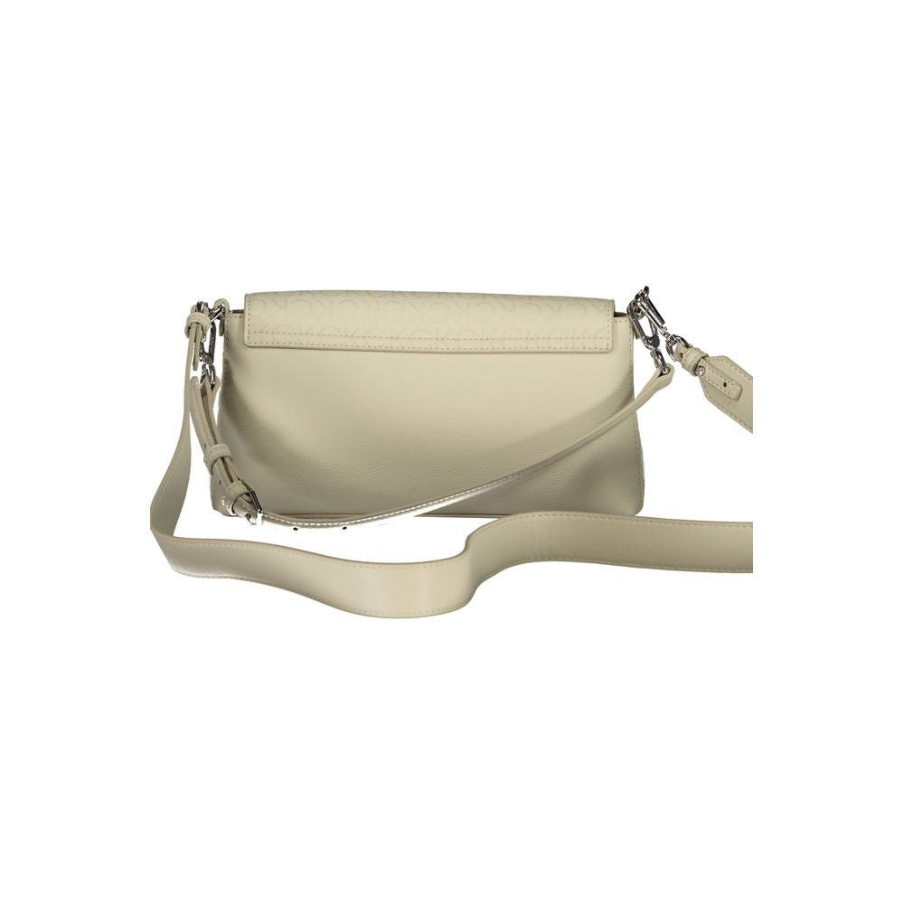 Beige Polyester Handbag