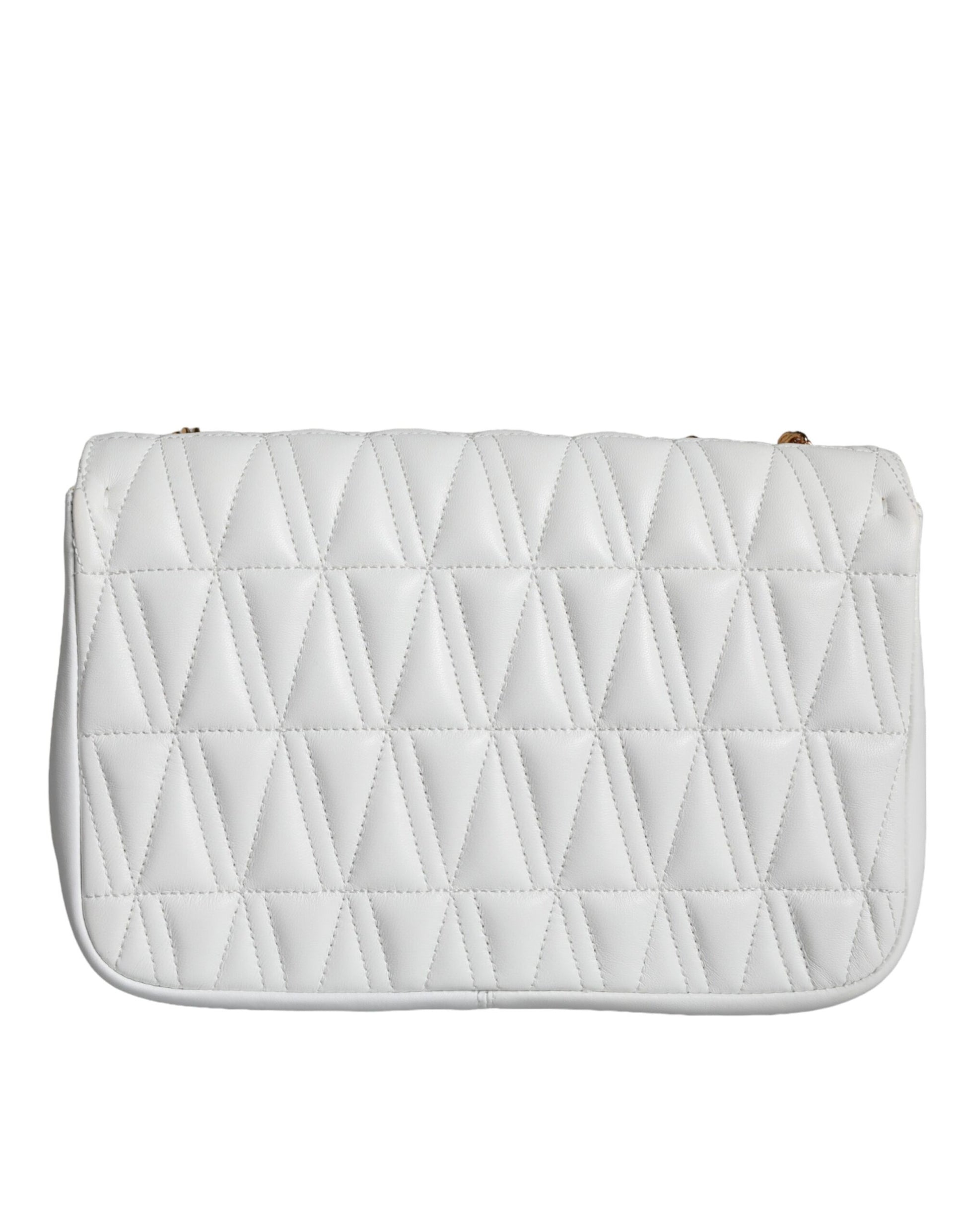 White Mini Nappa Leather Crossbody Shoulder Bag