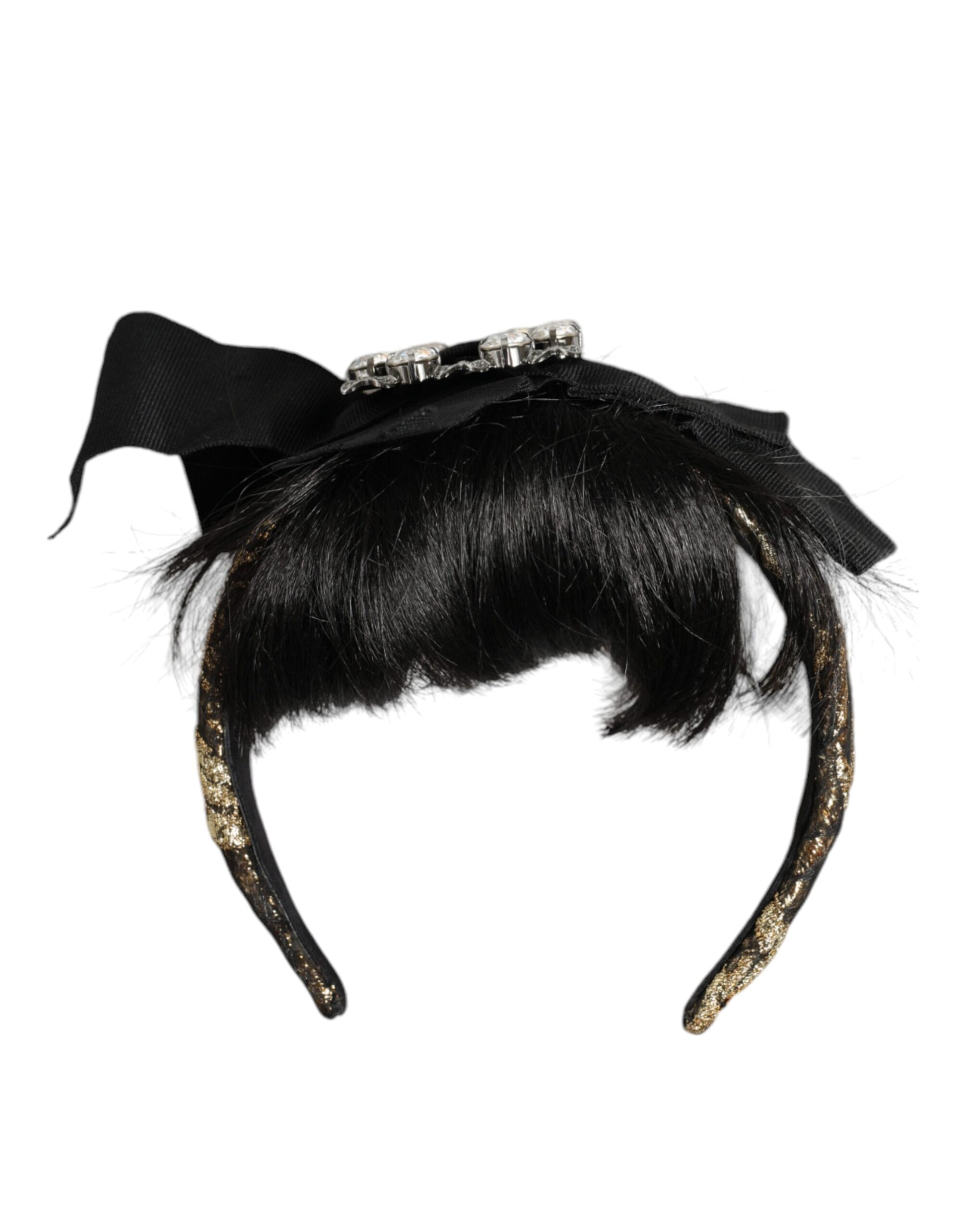 Black Hair Parrucchiera Crystal Headband Diadem