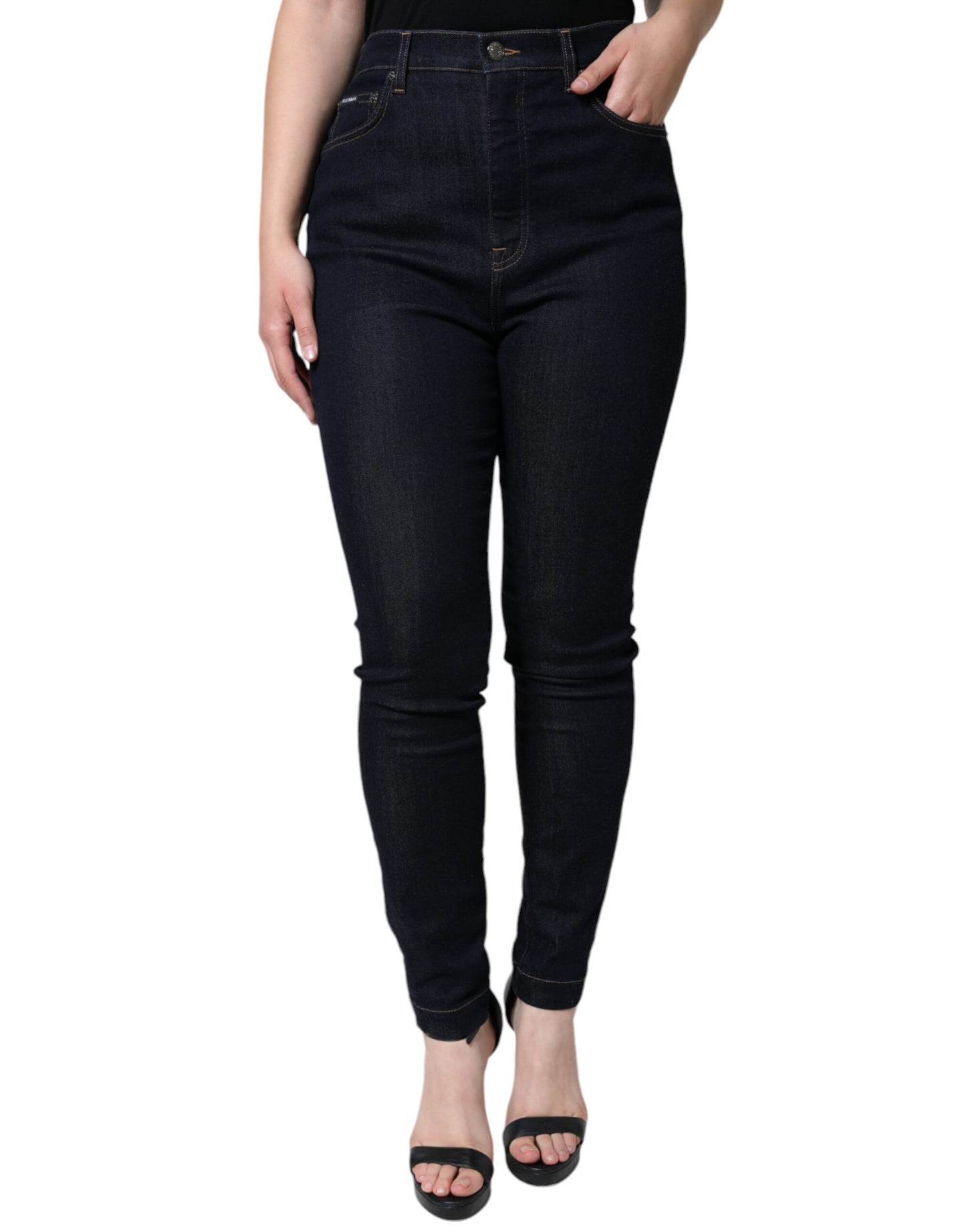 Black GRACE High Waist Skinny Denim Jeans