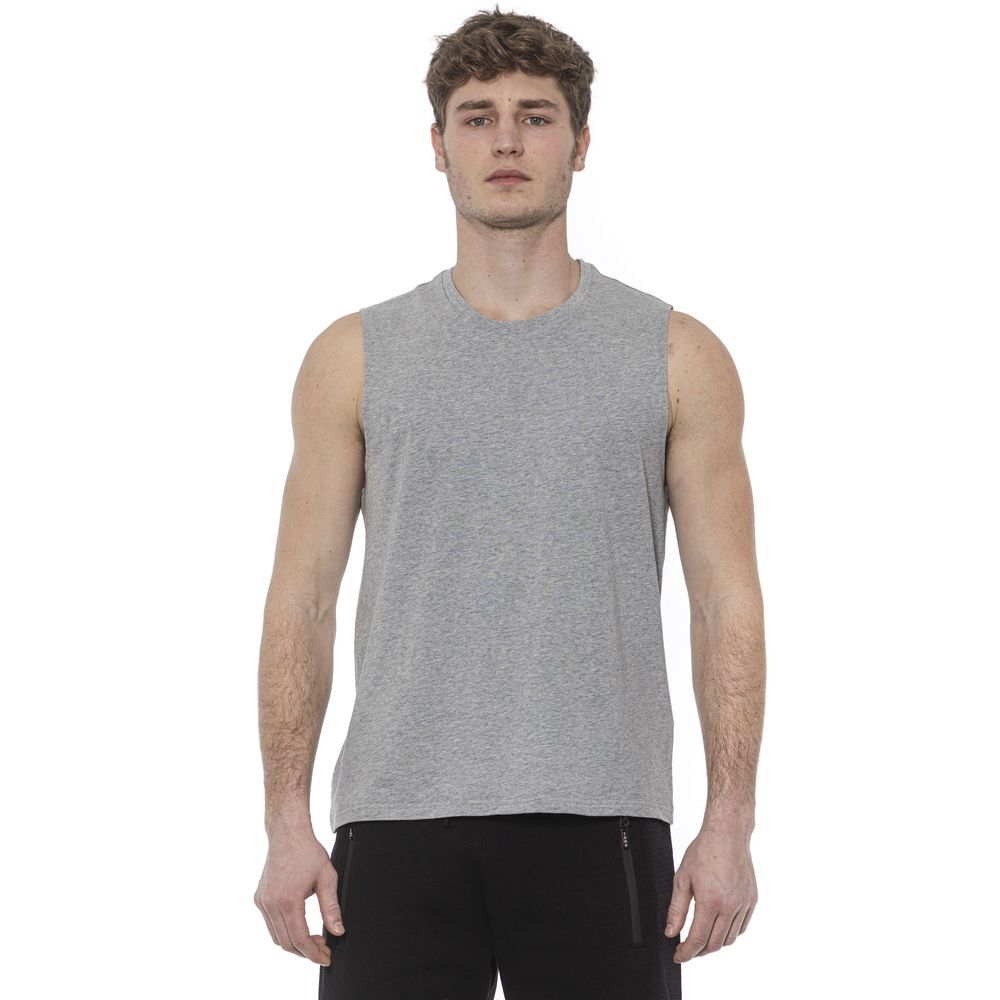 Gray Cotton Men's Tank Top