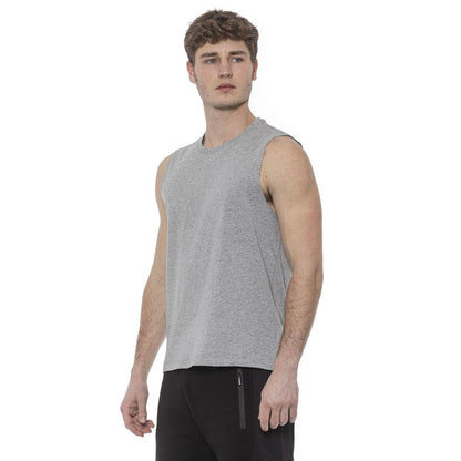 Gray Cotton Men's Tank Top