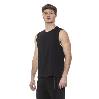 Black Cotton Men's Tank Top