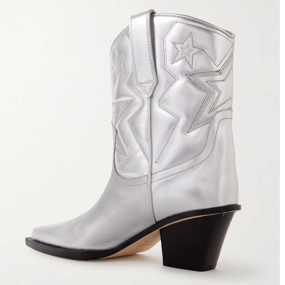 Gray Leather Boot