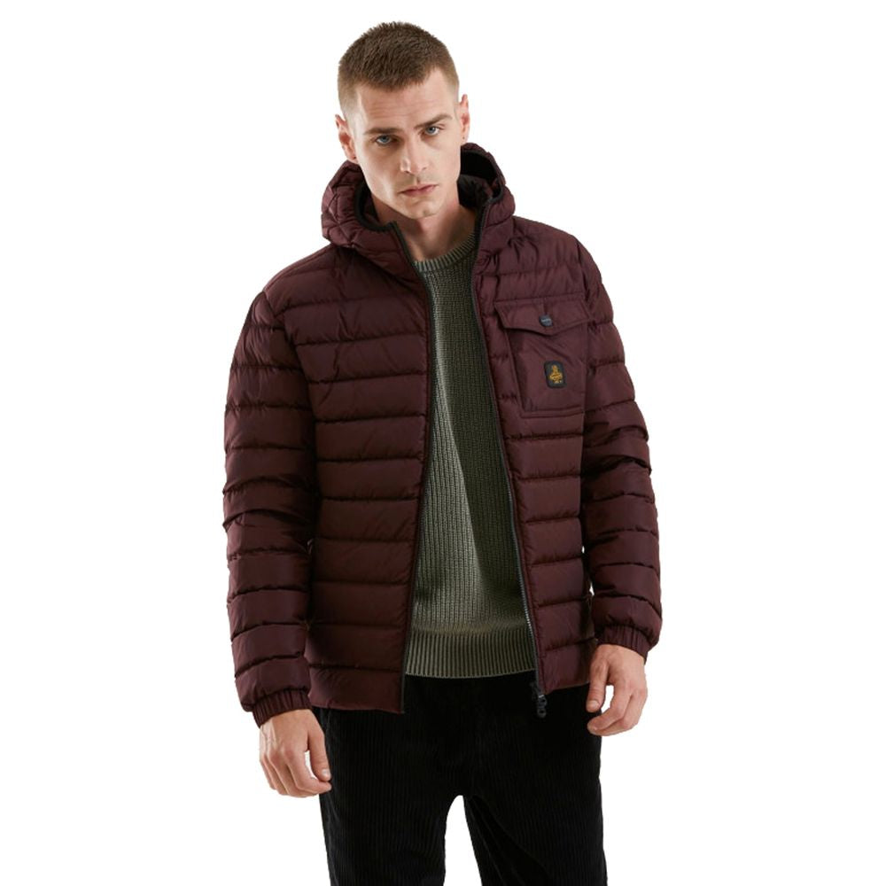 Red Nylon Men Jacket