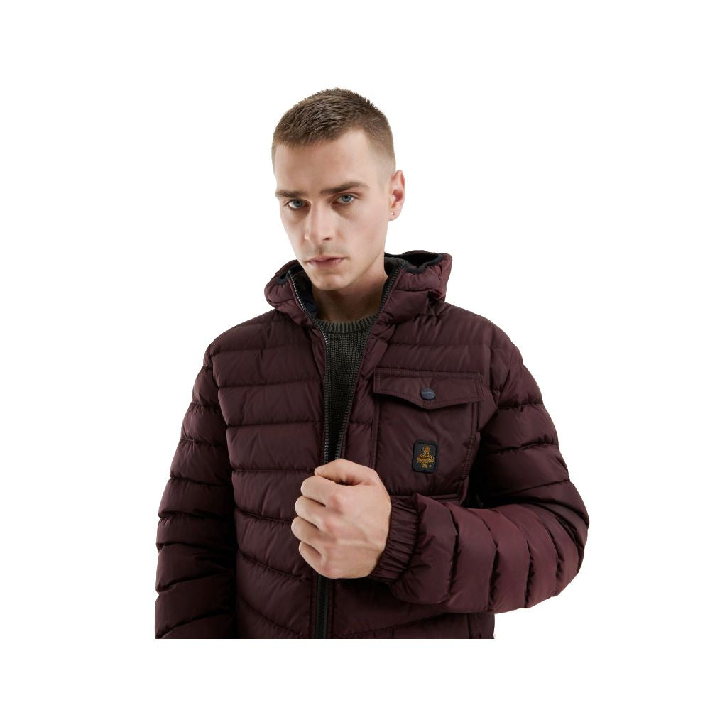 Red Nylon Men Jacket