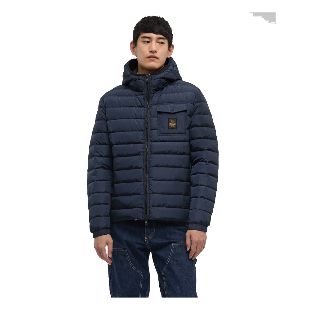 Blue Nylon Men Jacket