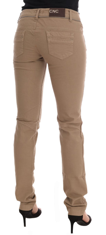 Beige Super Slim Fit Denim Delight