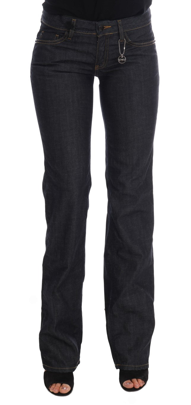 Chic Dark Blue Straight Fit Jeans