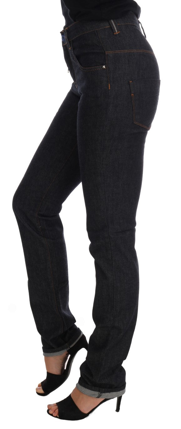 Sleek Dark Blue Super Slim Jeans