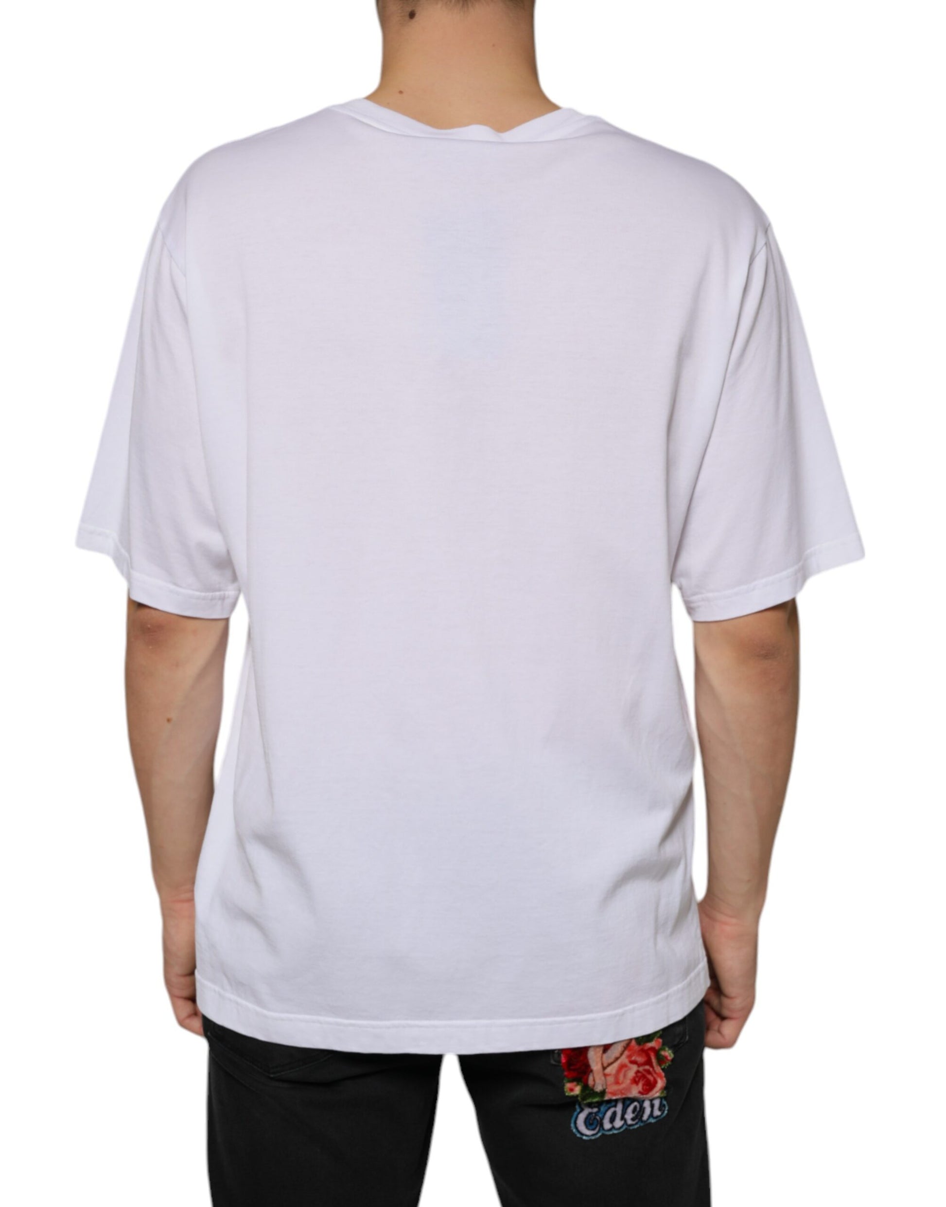 White Metal DG Logo Cotton Short Sleeves T-shirt