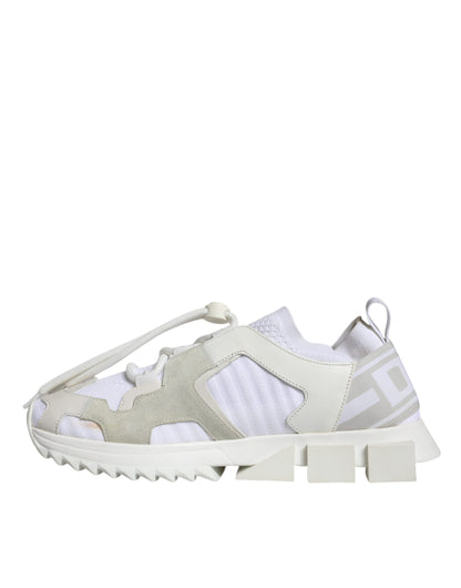 White Mesh Sorrento Trekking Sneakers Shoes