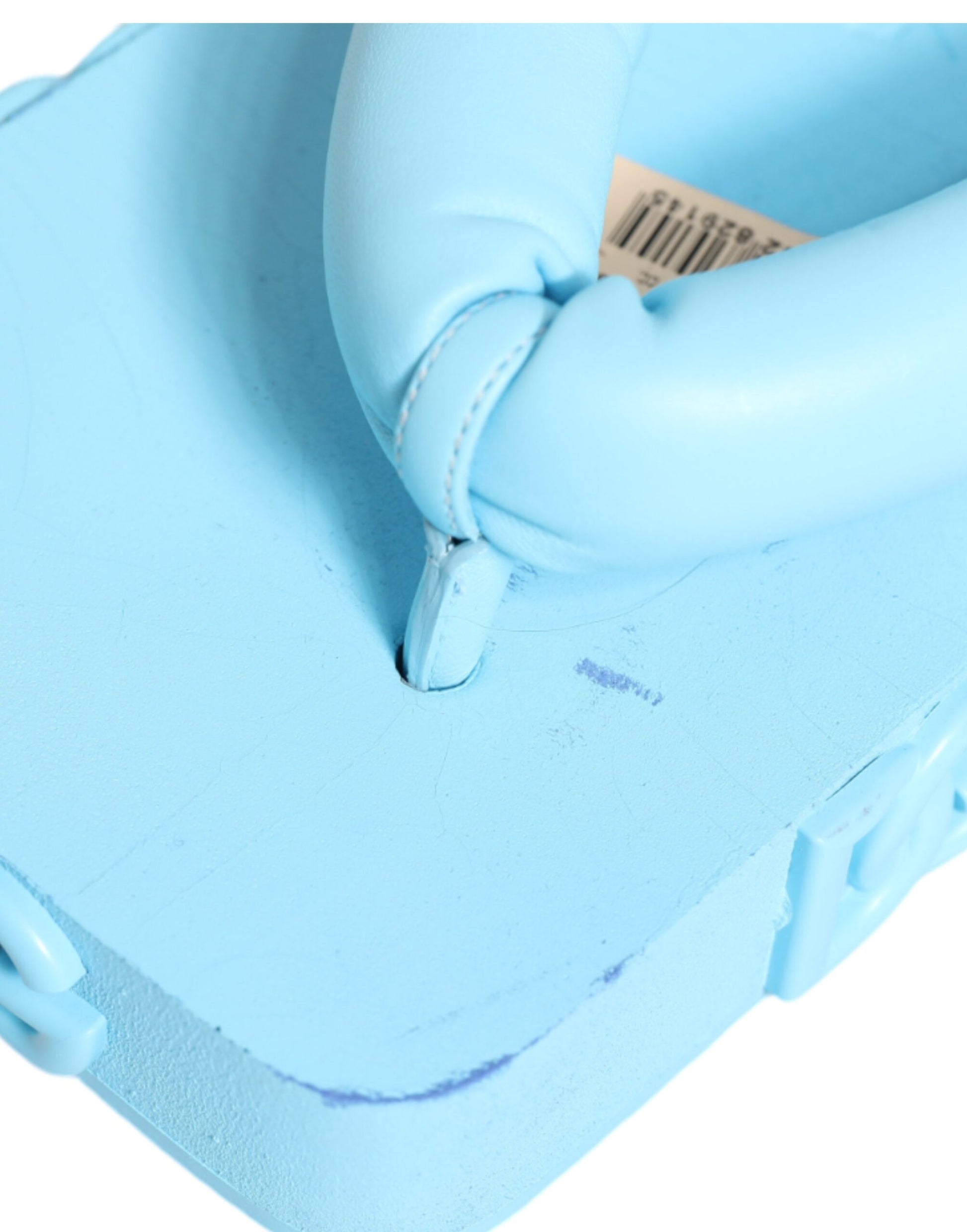 Light Blue Rubber Slides Flats Sandals Shoes