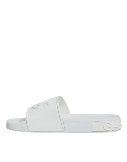 White Rubber Slides Sandals Beachwear Shoes