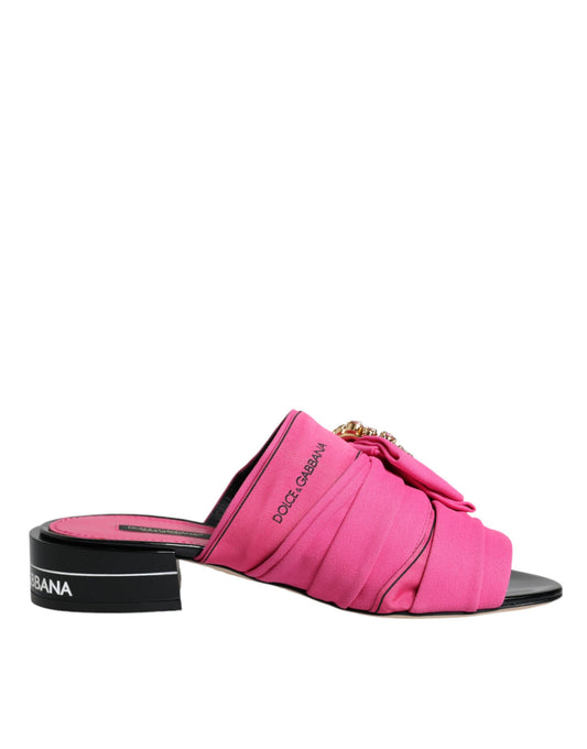 Pink Black Crystal Slides Sandals Shoes