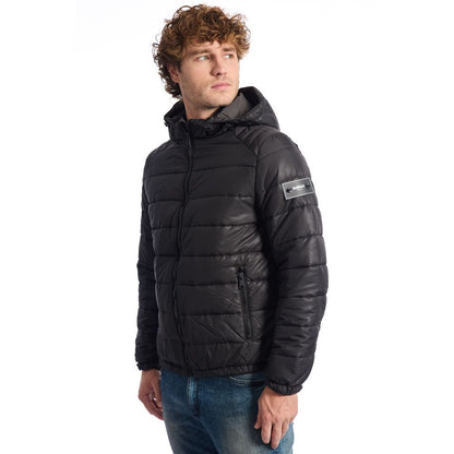 Black Polyester Men's Jacket