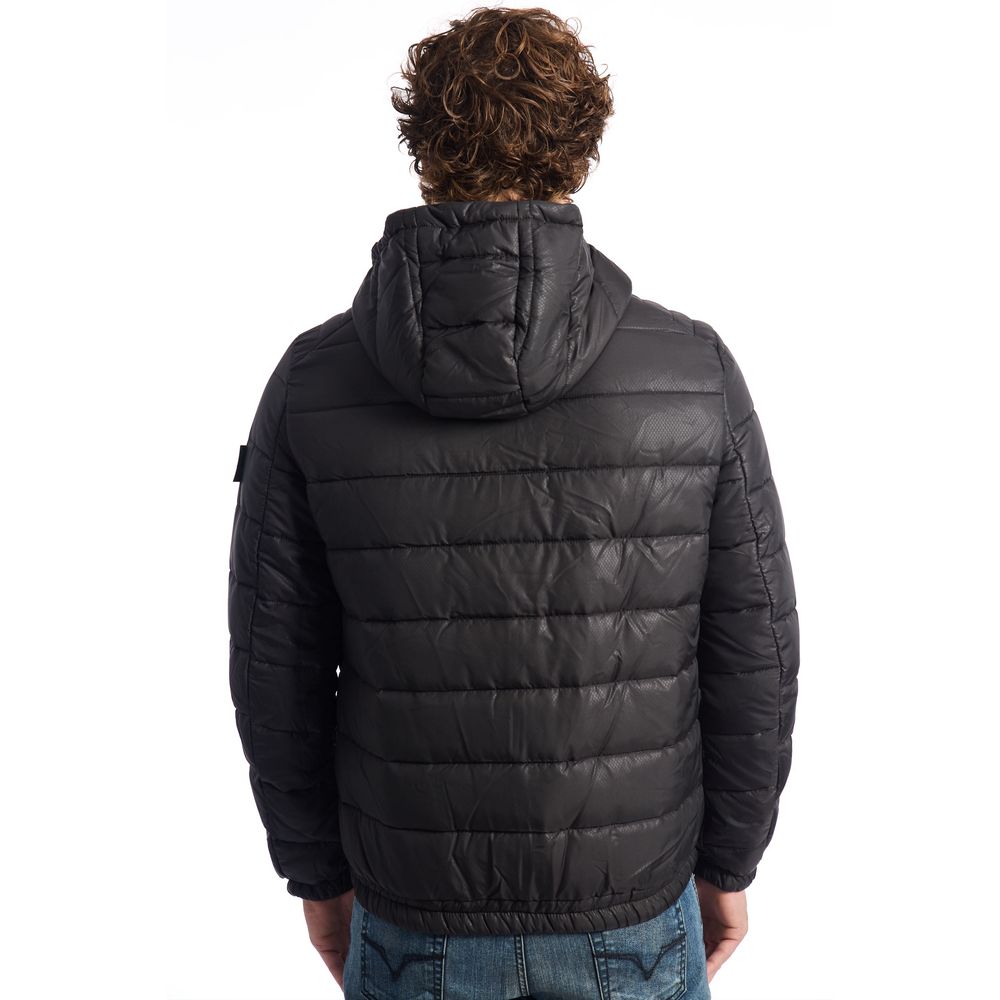 Black Polyester Men's Jacket