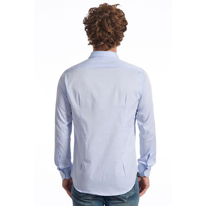 Light Blue Cotton Men Shirt